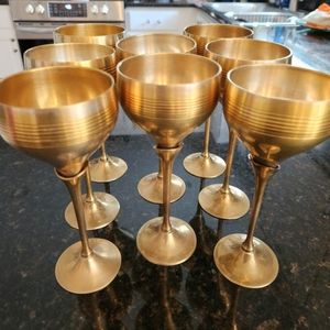 Vintage set of 8 wine goblets